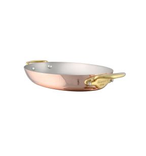 Plat ovale cuivre inox Ø 35 cm 4,5 cm M'150b Mauviel