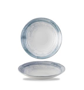 Assiette creuse organique bleu porcelaine vitrifiée Ø 25 cm Finca Dudson