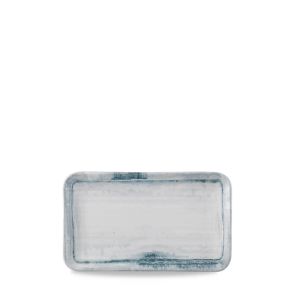 Plat bord met rand organic blauw verglaasd x16 Finca Dudson