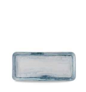 Plat bord met rand organic blauw verglaasd x16 Finca Dudson