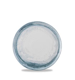 Plat bord met rand rond blauw verglaasd Ø 32 Finca Dudson