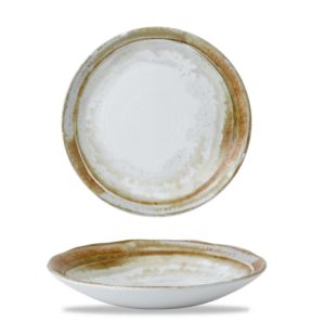Assiette creuse organique beige porcelaine vitrifiée Ø 25 cm Finca Dudson