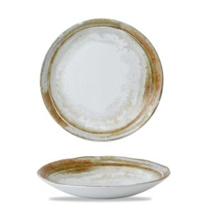 Assiette creuse organique beige porcelaine vitrifiée Ø 28 cm Finca Dudson