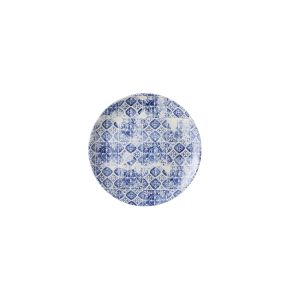 Assiette coupe plate rond bleu porcelaine vitrifiée Ø 26 cm Porto Dudson