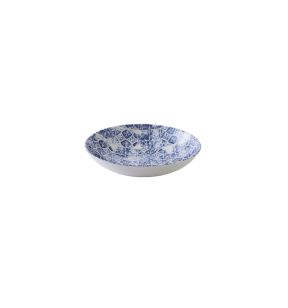 Assiette coupe creuse rond bleu porcelaine vitrifiée Ø 18,2 cm Porto Dudson