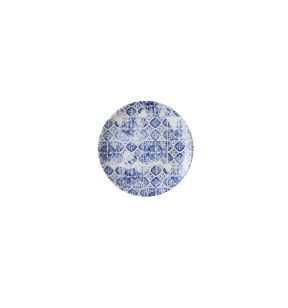 Assiette coupe plate rond bleu porcelaine vitrifiée Ø 21,7 cm Porto Dudson