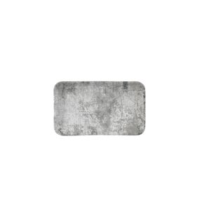 Assiette rectangulaire organique gris porcelaine vitrifiée 27x16 cm Urban Dudson