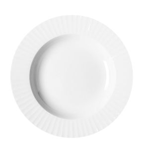 Assiette creuse rond ivoire porcelaine vitrifiée Ø 23,1 cm Metropolis Rak
