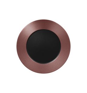Plat bord rond zwart verglaasd Ø 32.2 Metal Fusion Rak