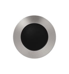 Plat bord rond zwart verglaasd Ø 32.2 Metal Fusion Rak