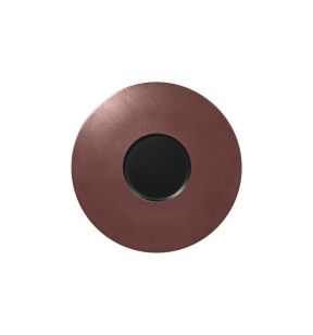Assiette plate rond noir porcelaine vitrifiée Ø 28,7 cm Metal Fusion Rak