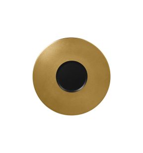Assiette plate rond noir porcelaine vitrifiée Ø 28,7 cm Metal Fusion Rak