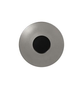 Assiette plate rond noir porcelaine vitrifiée Ø 28,7 cm Metal Fusion Rak