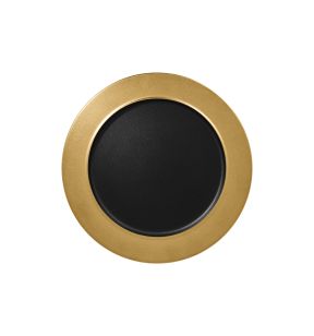 Assiette plate rond noir porcelaine vitrifiée Ø 31,7 cm Metal Fusion Rak