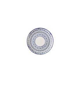 Assiette coupe plate rond Moresque porcelaine vitrifiée Ø 22 cm Harvest Mediterranean Dudson