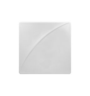 Assiette plate carré blanc porcelaine vitrifiée 12,5x12,5 cm Moon Rak