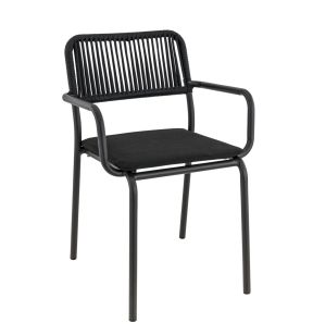 Fauteuil de terrasse noir 83x57x58 cm Murcia Flexmob