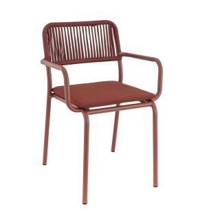 Fauteuil de terrasse terracotta 83x57x58 cm Murcia Flexmob