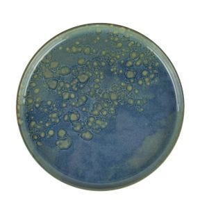 Assiette plate rond bleu grès émaillé Ø 22 cm Magic Accolade
