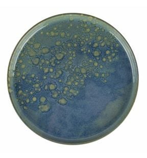 Assiette plate rond bleu grès émaillé Ø 28 cm Magic Accolade