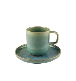 Espressoschotel rond blauw geglazuurd aardewerk Ø 12 Magic Accolade