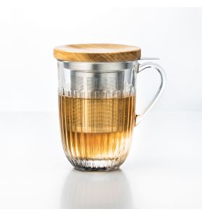 Theepot met deksel rond doorzichtig 36 cl Ø 9 Ouessant La Rochere