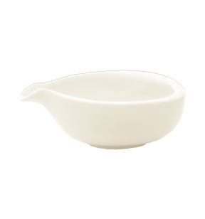 Crémier ovale ivoire porcelaine vitrifiée 6 cl 9,2 cm Nabur Rak