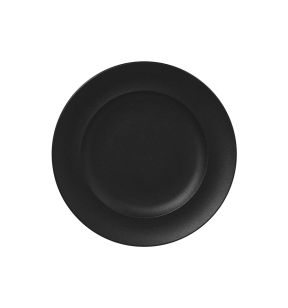 Assiette plate petite aile rond noir porcelaine vitrifiée Ø 32,8 cm Neo Fusion Rak