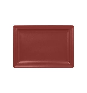 Plat bord rechthoekig rood verglaasd x23.2 Neo Fusion Rak