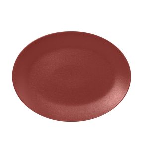 Plat ovale rouge porcelaine vitrifiée 36 cm Neo Fusion Rak