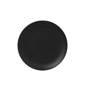Assiette plate rond noir volcano porcelaine vitrifiée Ø 27 cm Neo Fusion Rak