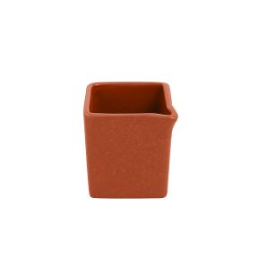 Crémier carré marron porcelaine vitrifiée 8 cl 5,3 cm Neo Fusion Rak