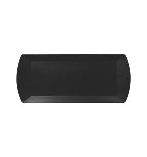 Assiette plate rectangulaire noir volcano porcelaine vitrifiée 35x15 cm Neo Fusion Rak