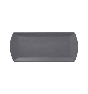 Assiette plate rectangulaire Gris stone porcelaine vitrifiée 35x15 cm Neo Fusion Rak