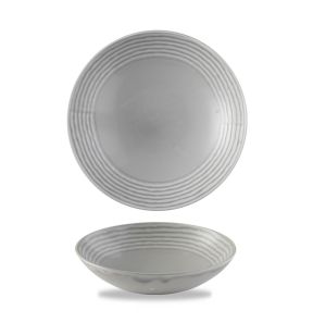 Diep randloos bord rond grijs verglaasd Ø 18 Norse Harvest Dudson
