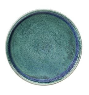 Assiette coupe plate rond Aqua porcelaine vitrifiée Ø 21 cm Nori Astera