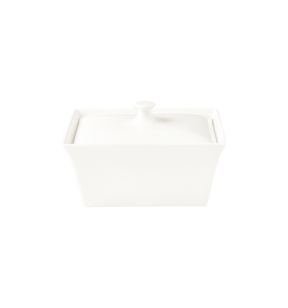 Terrine rectangulaire ivoire porcelaine vitrifiée 19,5x15 cm Allspice Rak