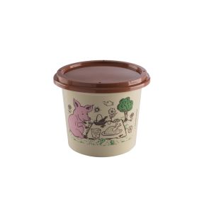Pot avec couvercle beige Ø 78,8 mm 12,5 cl Carty (250 pièces)