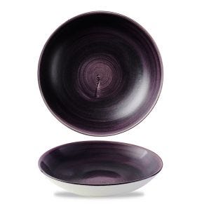 Assiette creuse rond deep purple porcelaine vitrifiée Ø 24,8 cm Stonecast Patina Churchill