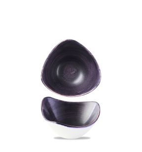 Bol triangulaire deep purple porcelaine vitrifiée 23,5x23,5 cm Stonecast Patina Churchill