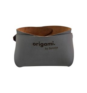 Mand vierkant grijs PVC xx7 Origami Sonolys