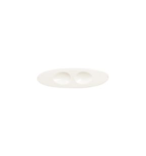 Plat ovale ivoire porcelaine vitrifiée 25 cm Picked Rak