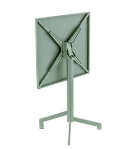 Table avec sytème pliant d''extérieur vert sauge 60x60 cm Pigalle Flexmob