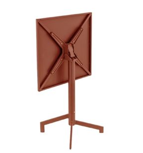 Table avec sytème pliant d''extérieur terracotta 60x60 cm Pigalle Flexmob