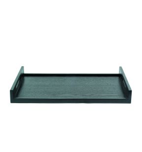 Plateau bois noir 60x40x7 cm Oxstal