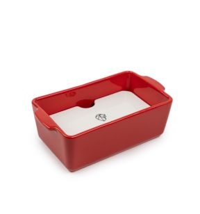 Ovenschaal rechthoekig rood porselein Ø 23.8 12.4 Appolia Peugeot Saveurs
