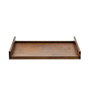 Plateau bois marron 60x40x7 cm Oxstal