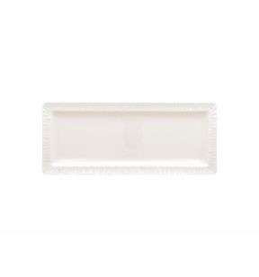 Assiette plate rectangulaire ivoire porcelaine vitrifiée 29,1x12,1 cm Playa Rak