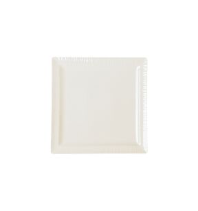 Assiette plate carré ivoire porcelaine vitrifiée 24,3x24,3 cm Playa Rak