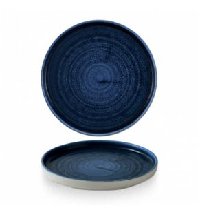 Assiette à bord droit rond ultramarine porcelaine vitrifiée Ø 26 cm Stonecast Patina Churchill